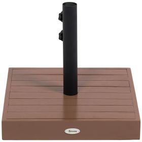 Square Patio Umbrella Base, 42 lbs Concrete Heavy Duty Umbrella Base with Holder for 1.25"/1.5" Poles for Outdoor, Lawn, Poolside, Coffee