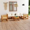 Garden Lounge Set Cream and Brown