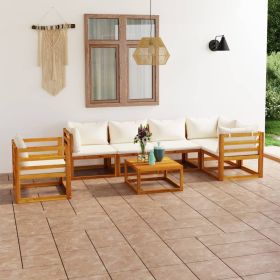 Garden Lounge Set Cream and Brown