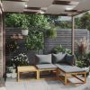 Garden Lounge Set Dark grey Solid Acacia wood with an oil finish