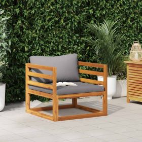 Wooden Chair Dark Grey, Natural Wood Solid Acacia Wood Standard