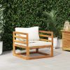 Wooden Chair Natural Wood Solid Acacia Wood Durable Armchair