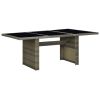 Garden Table Brown and Black