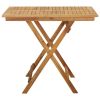 Garden Table Natural Solid Acacia wood Medium Foldable