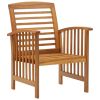 Garden Chair Set of 2 Natural wood Solid acacia wood Standard