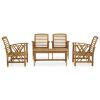 Garden Lounge Set Natural wood Solid acacia wood Medium Durable