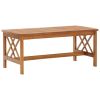 Garden Lounge Set Cream White, Natural Wood Solid Acacia Wood Tough