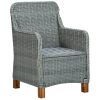 Garden Chair Set of 2 Light grey, black