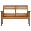 Garden Bench Natural Wood Solid Acacia Wood Medium Durable