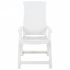 Garden Chair Set of 2 White Plastic Standard