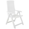 Garden Chair Set of 2 White Plastic Standard
