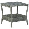 Garden Lounge Set Light Grey, Black