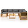 Garden Lounge Set Dark grey wood