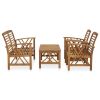 Garden Lounge Set Brown Solid acacia wood Medium Durable