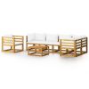 Garden Lounge Set Cream and Brown