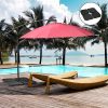4PCs 175lb Cantilever Patio Umbrella Base Weights, HDPE Water and Sand Filled Umbrella Weights, Black