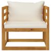Wooden Chair Natural Wood Solid Acacia Wood Durable Armchair