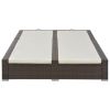 Sunlounger Brown PE rattan, powder-coated steel, polyester Double