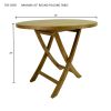 Bahama 35" Round Folding Table