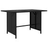 10 Piece Patio Lounge Set with Cushions Poly Rattan Black