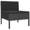 Garden Chair Set of 3 Black