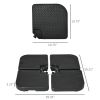 4PCs 175lb Cantilever Patio Umbrella Base Weights, HDPE Water and Sand Filled Umbrella Weights, Black