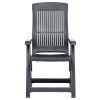 Garden Chair Set of 2 Anthracite Plastic Standard Foldable