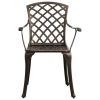 Patio Chairs 2 pcs Cast Aluminum Bronze