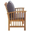 Patio Bench with Cushions 46.9" Solid Acacia Wood